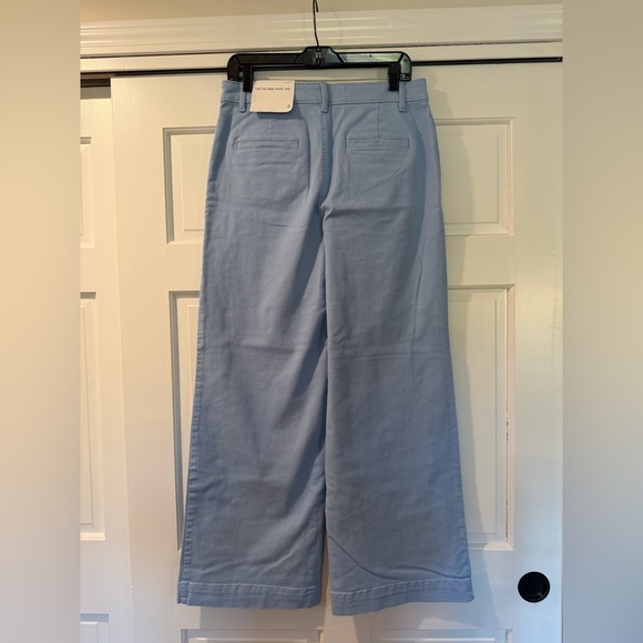 NWT LOFT Palmer Wide Leg Pants in Light Blue Twill - Size 8R - Picture 3 of 5